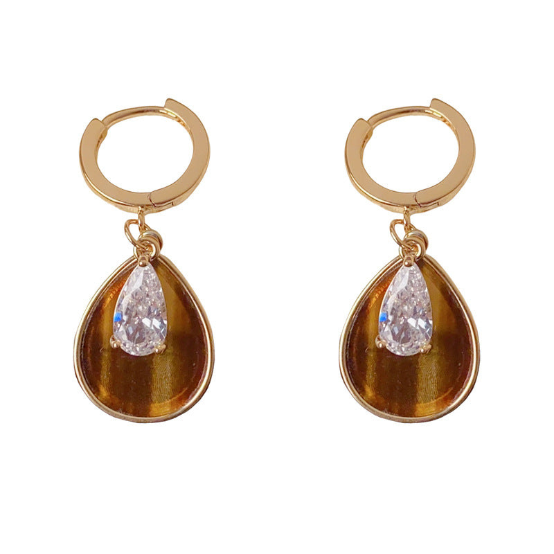 Luxury Zircon Teardrop Tassel Drop Earrings – Elegance Design
