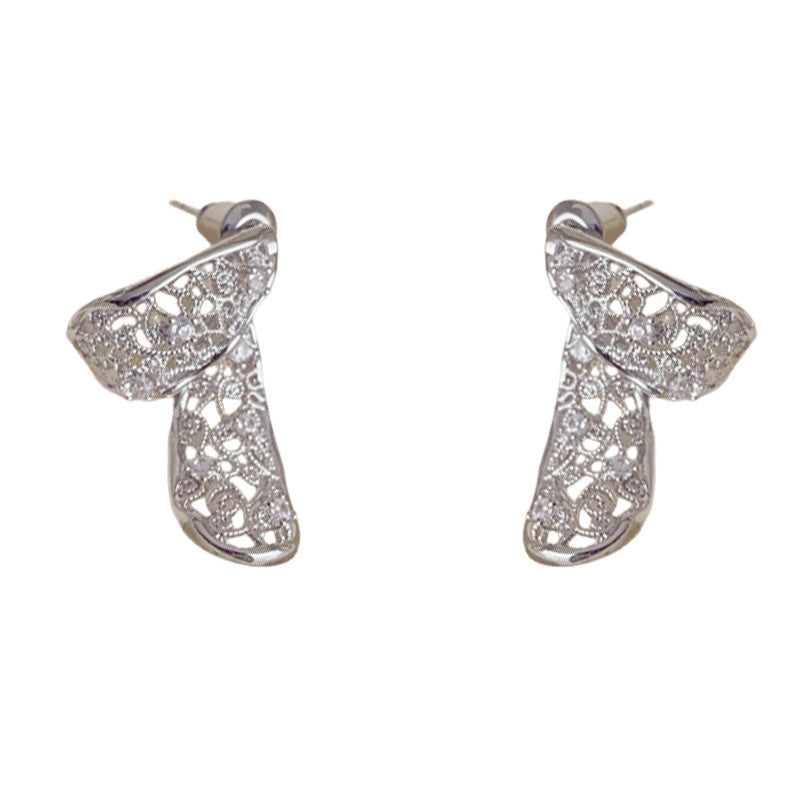 Elegant Hollow Teardrop Two-Way Drop Earrings – Geometric Design
