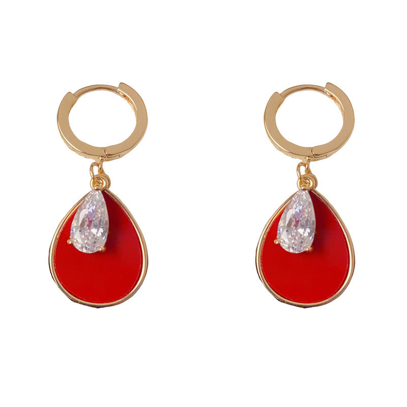 Luxury Zircon Teardrop Tassel Drop Earrings – Elegance Design