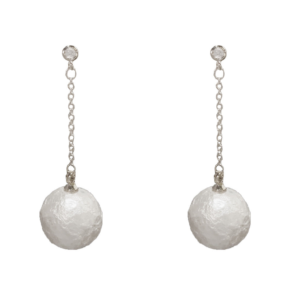 Eaioncol Cotton Pearl Tassel Earrings 14K Gold & Silver Plated