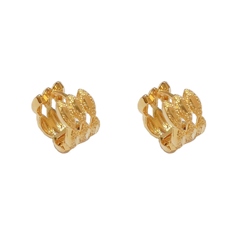 14K Gold-Plated Multi-Layer Hollow Hoop Earrings - Chic & Minimalist