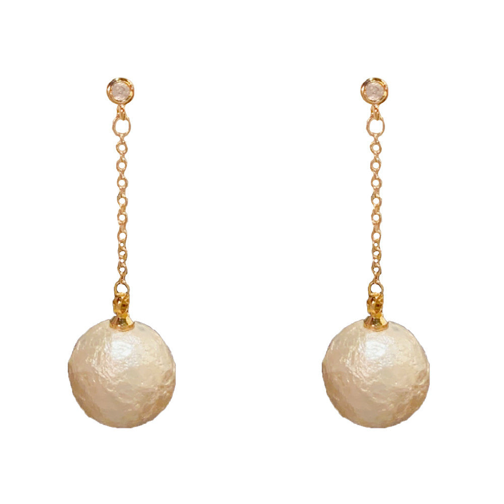 Eaioncol Cotton Pearl Tassel Earrings 14K Gold & Silver Plated