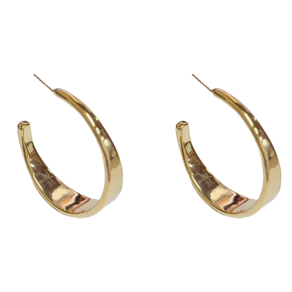 Eaioncol Geometric Hoop Earrings 14K Gold Plated