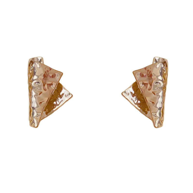 Luxury Metal Irregular Geometric Drop Earrings – Elegant Design