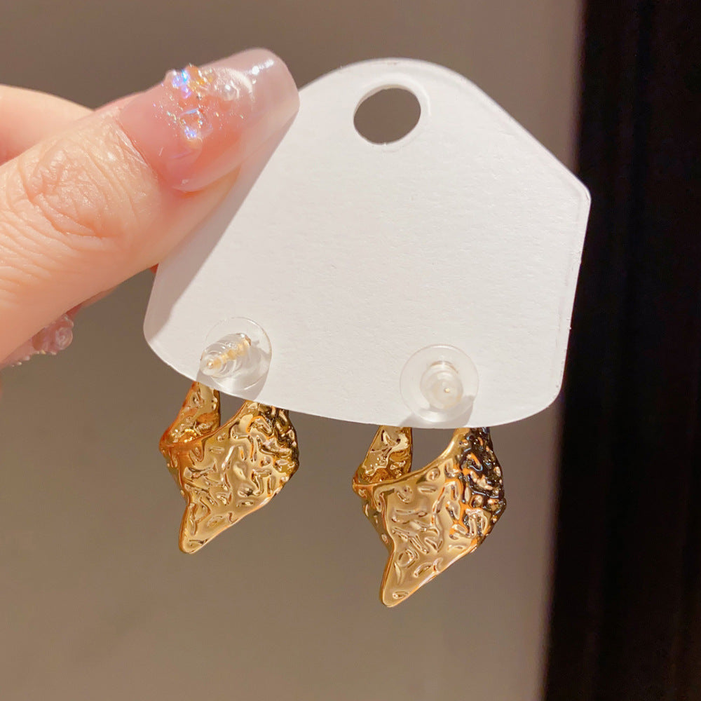 Eaioncol Irregular Pearl Stud Earrings 18K Gold