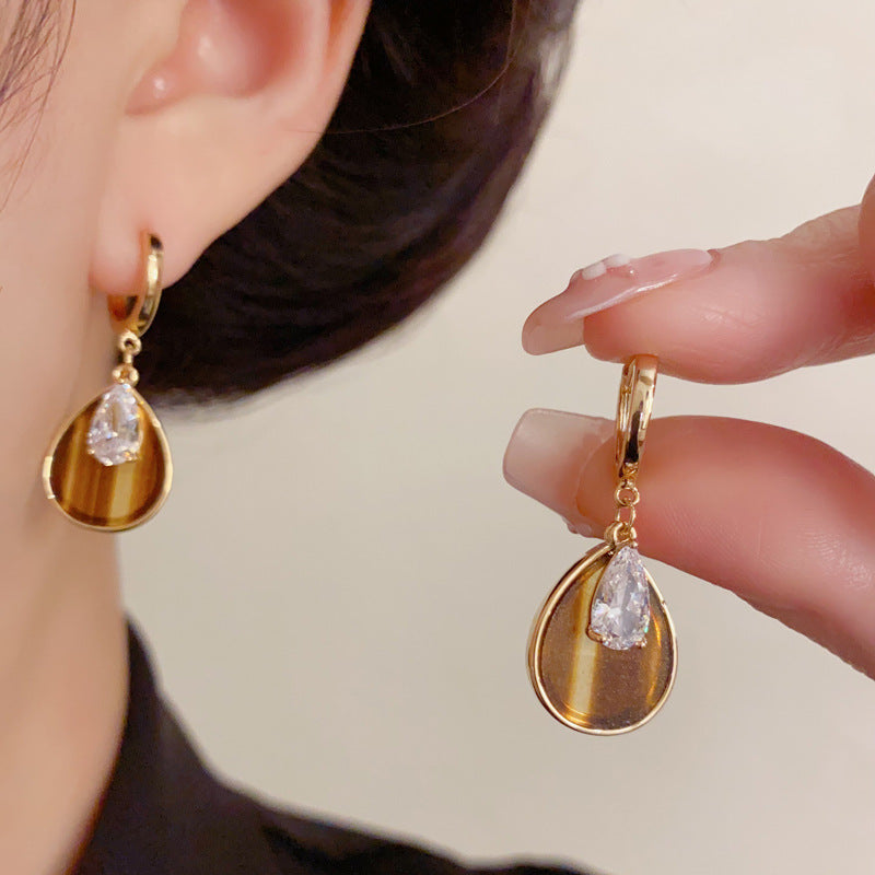 Luxury Zircon Teardrop Tassel Drop Earrings – Elegance Design