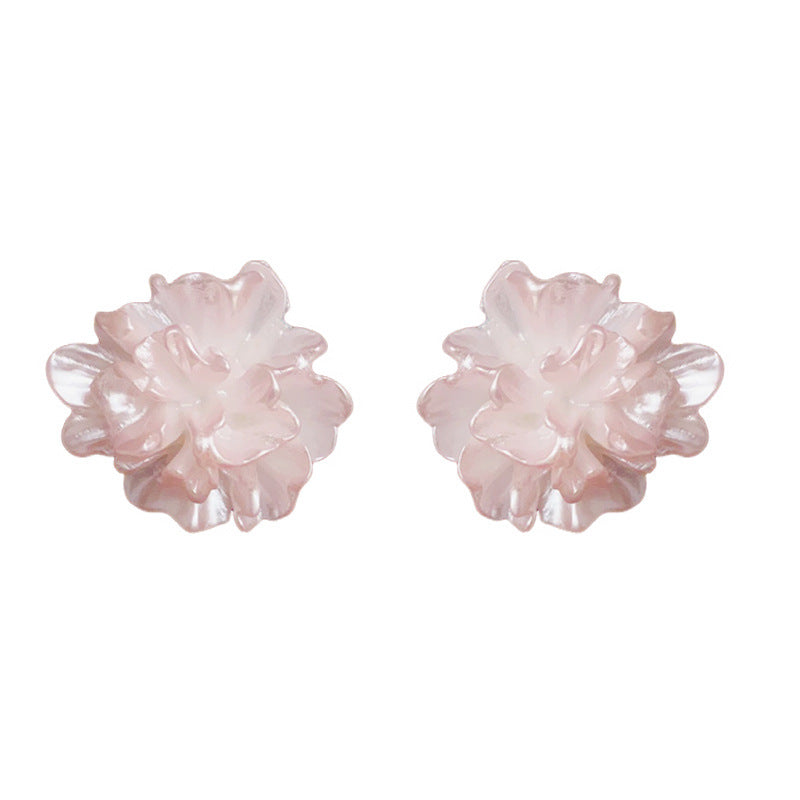 Luxury Iridescent Petal Stud Earrings – Elegant Floral Design