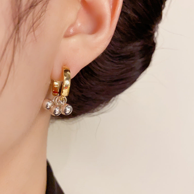 14K Gold-Plated Metal Grape Cluster Tassel Earrings - Geo Chic Design