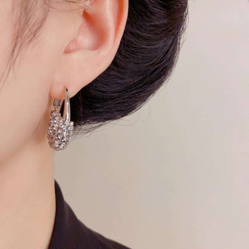 Eaioncol CZ Circle Hoop Earrings Gold Silver