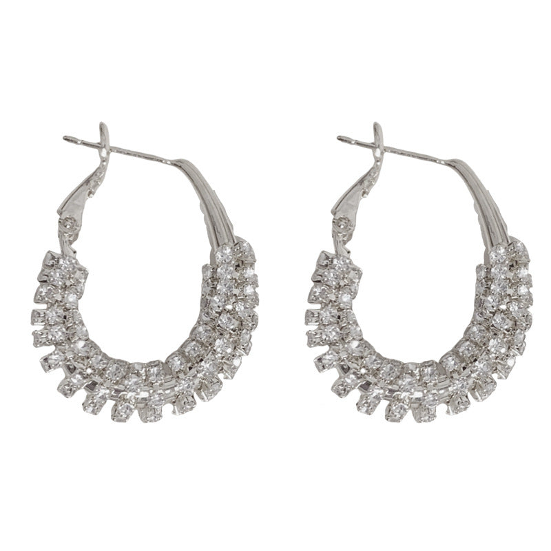 Eaioncol CZ Circle Hoop Earrings Gold Silver