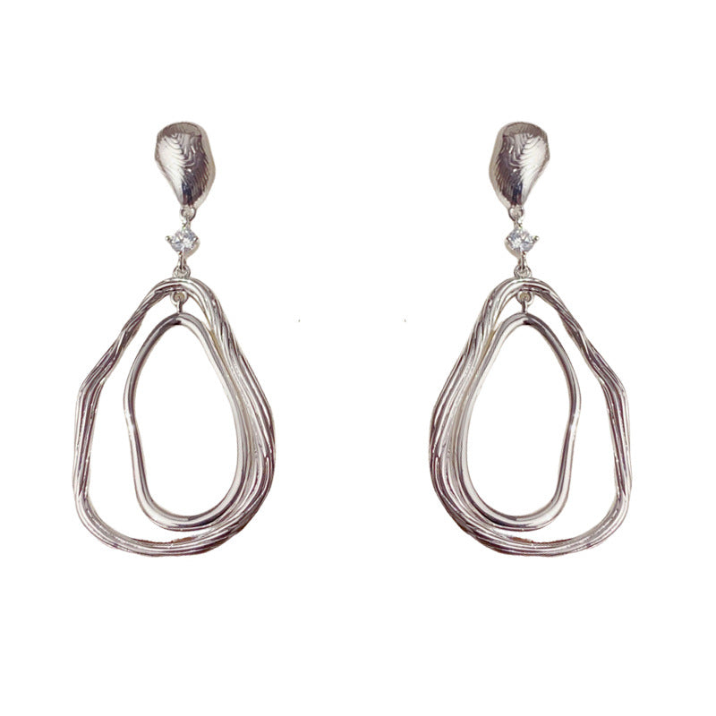 Luxury Irregular Geometric Metal Drop Earrings – Elegant Design