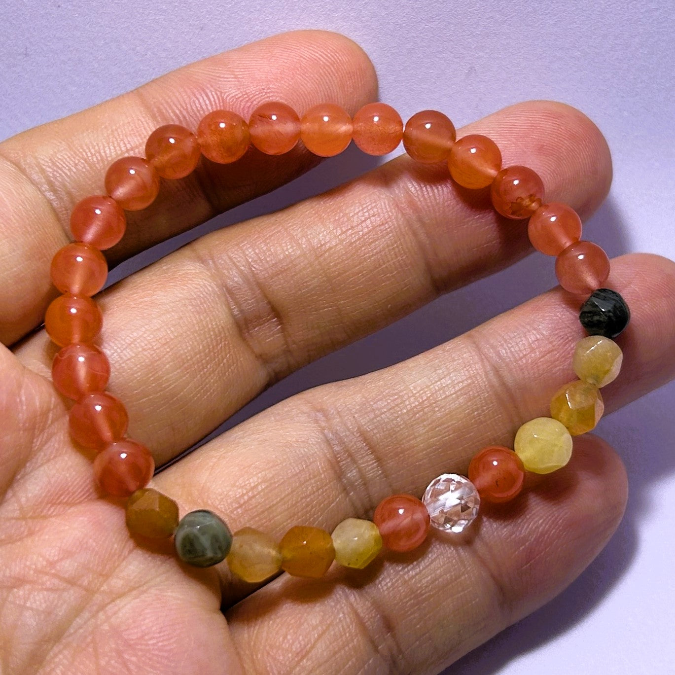 Southern red agate:Crystal healing bracelet