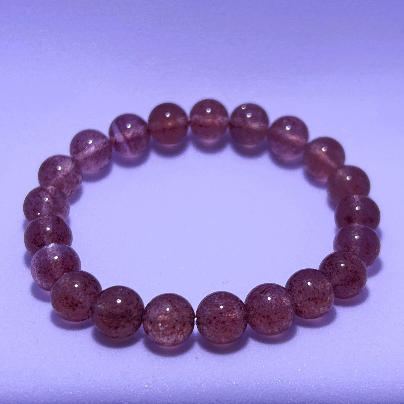 Attack on life:strawberry crystal healing bracelet