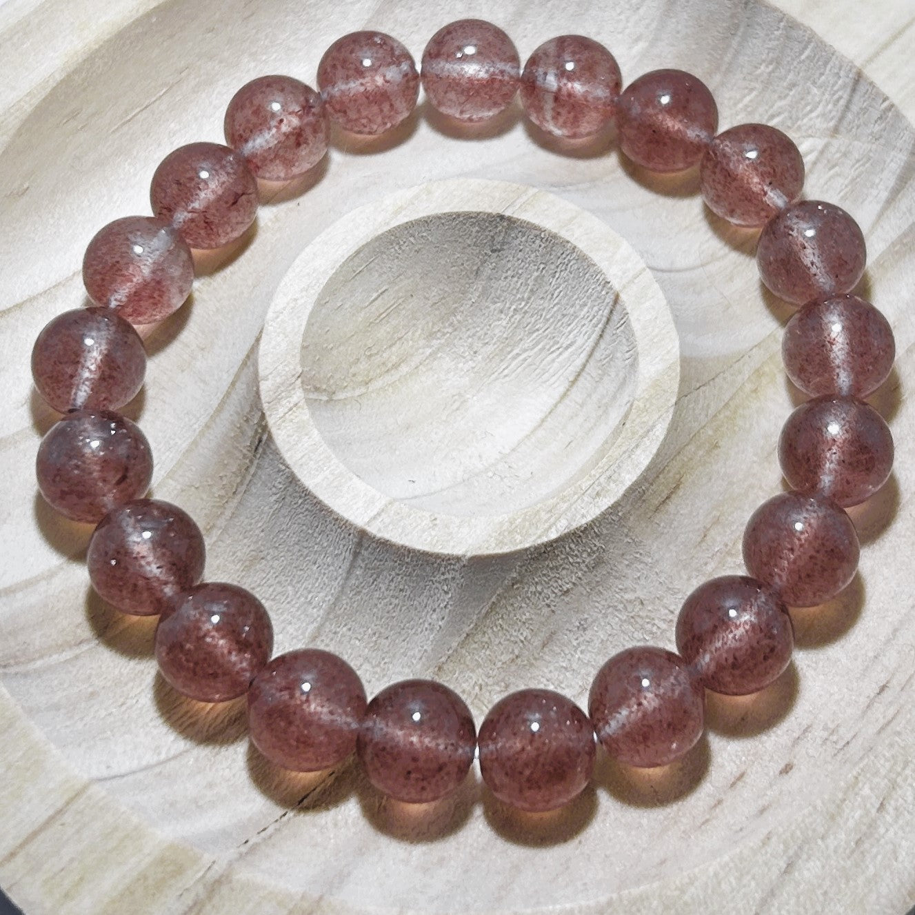 Attack on life:strawberry crystal healing bracelet