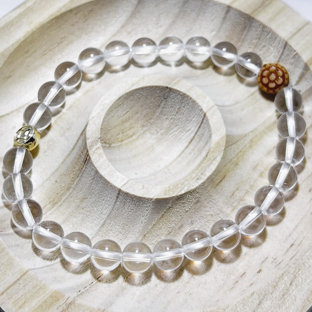 Pure skies:white crystal healing bracelet