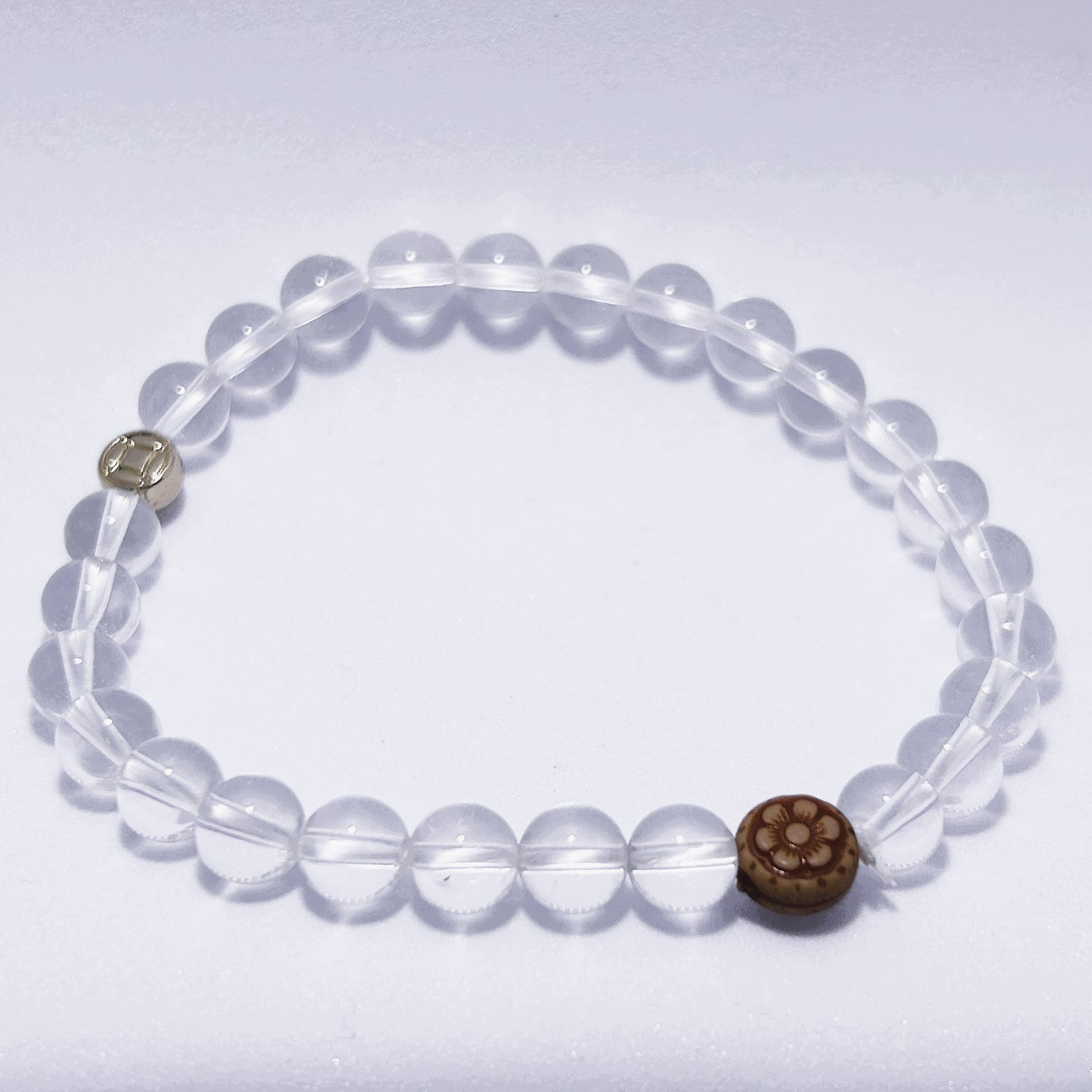 Pure skies:white crystal healing bracelet