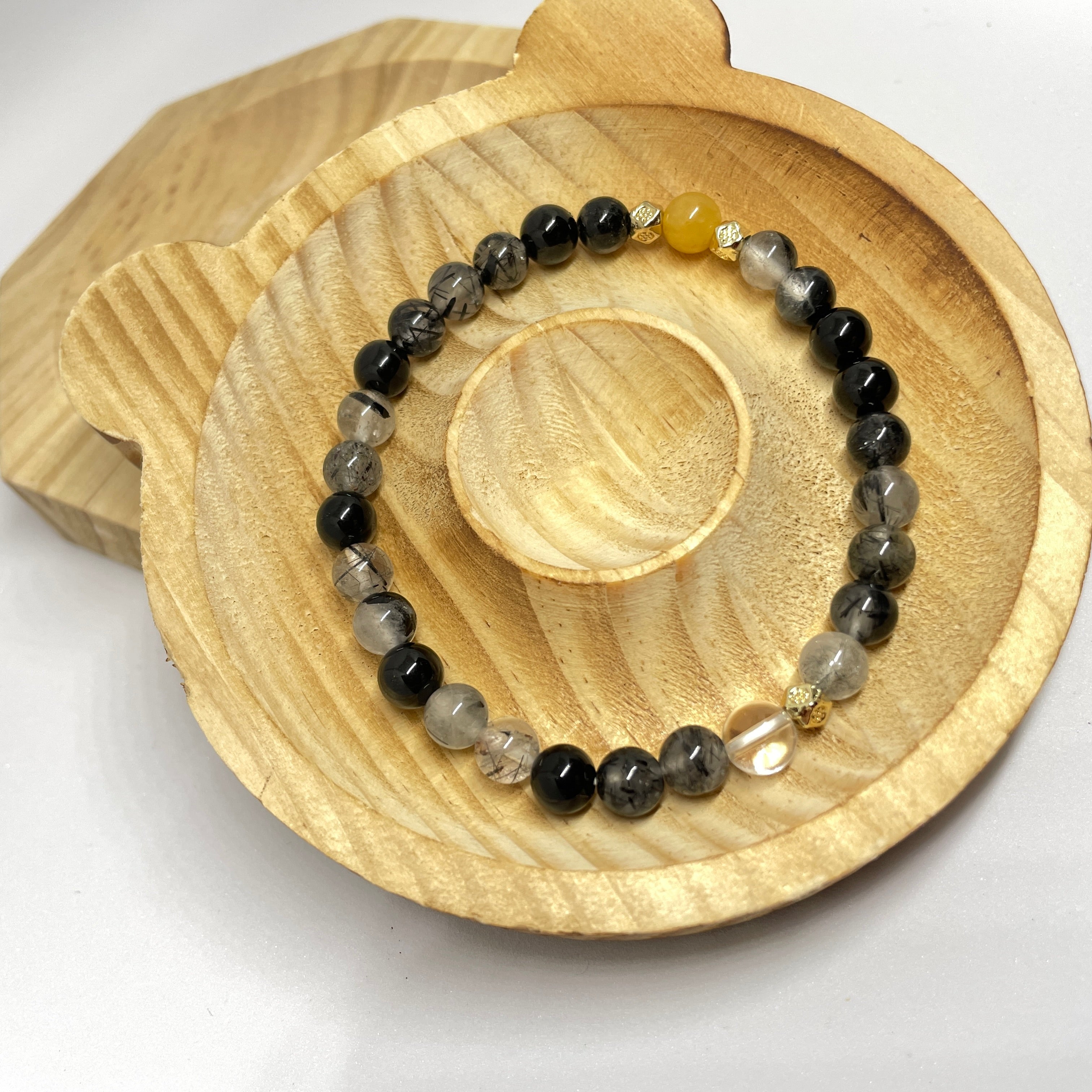 Shadow Gold:Handmade Crystal Healing Bracelet