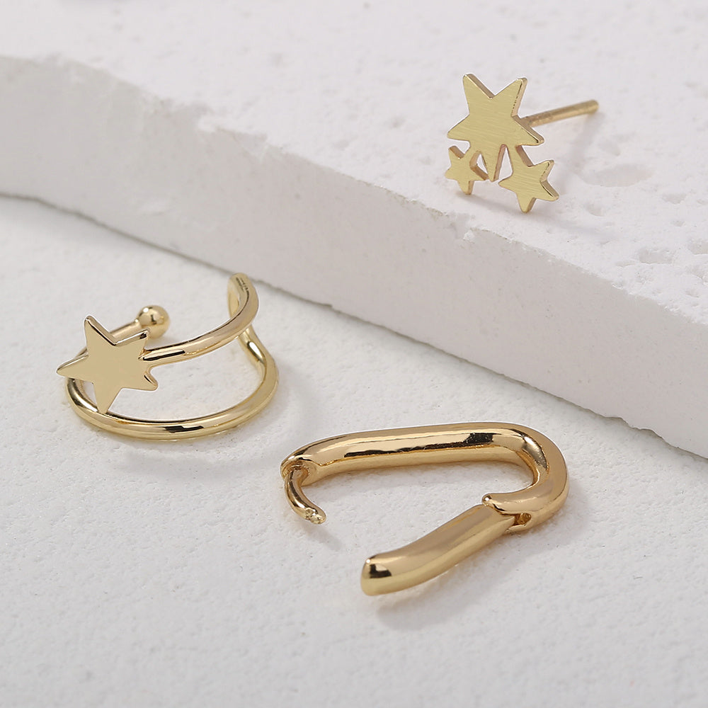 14k Gold-plated Korea Star Temperament Earrings Ear Clips