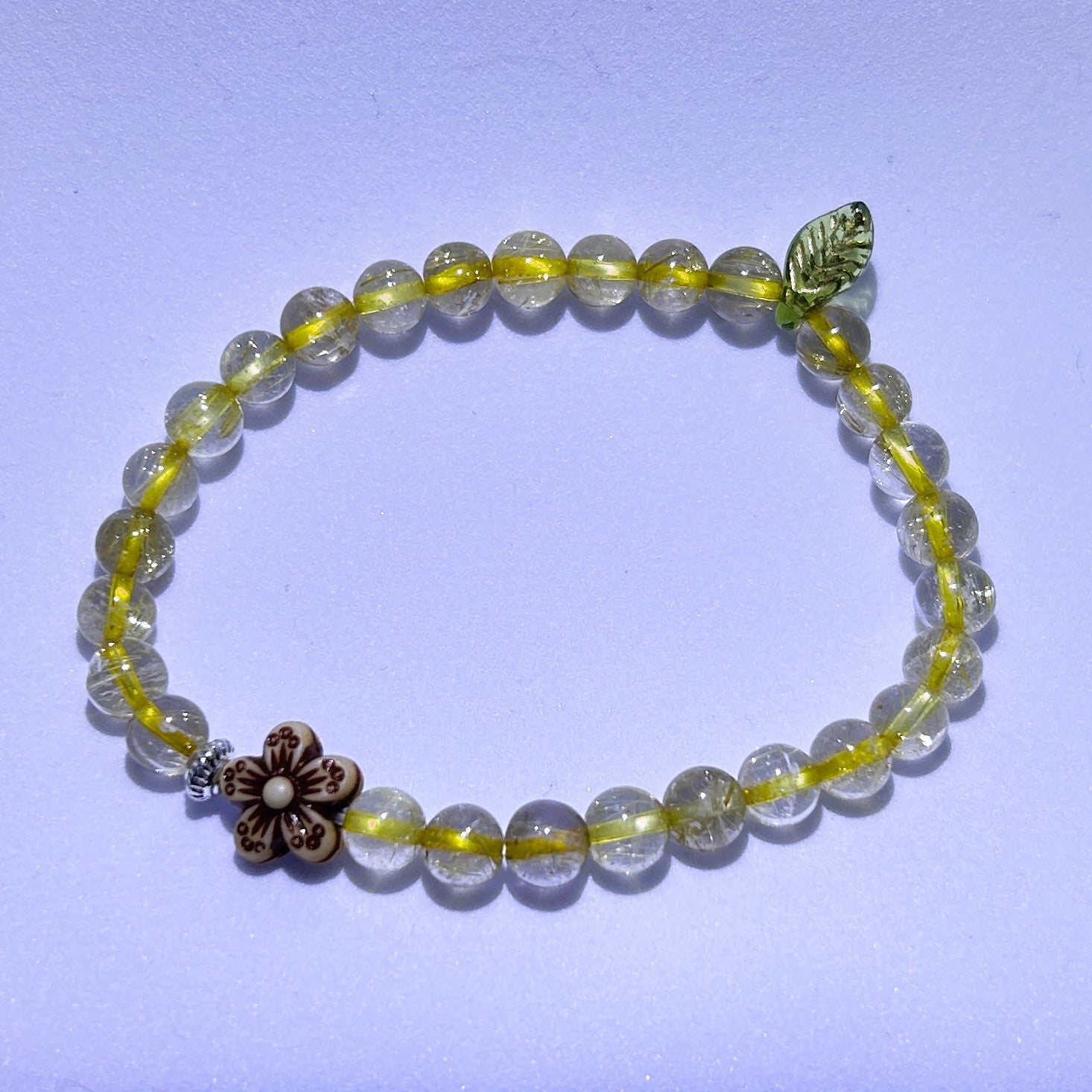 Golden Aura Harmony:Handmade Crystal Healing Bracelet