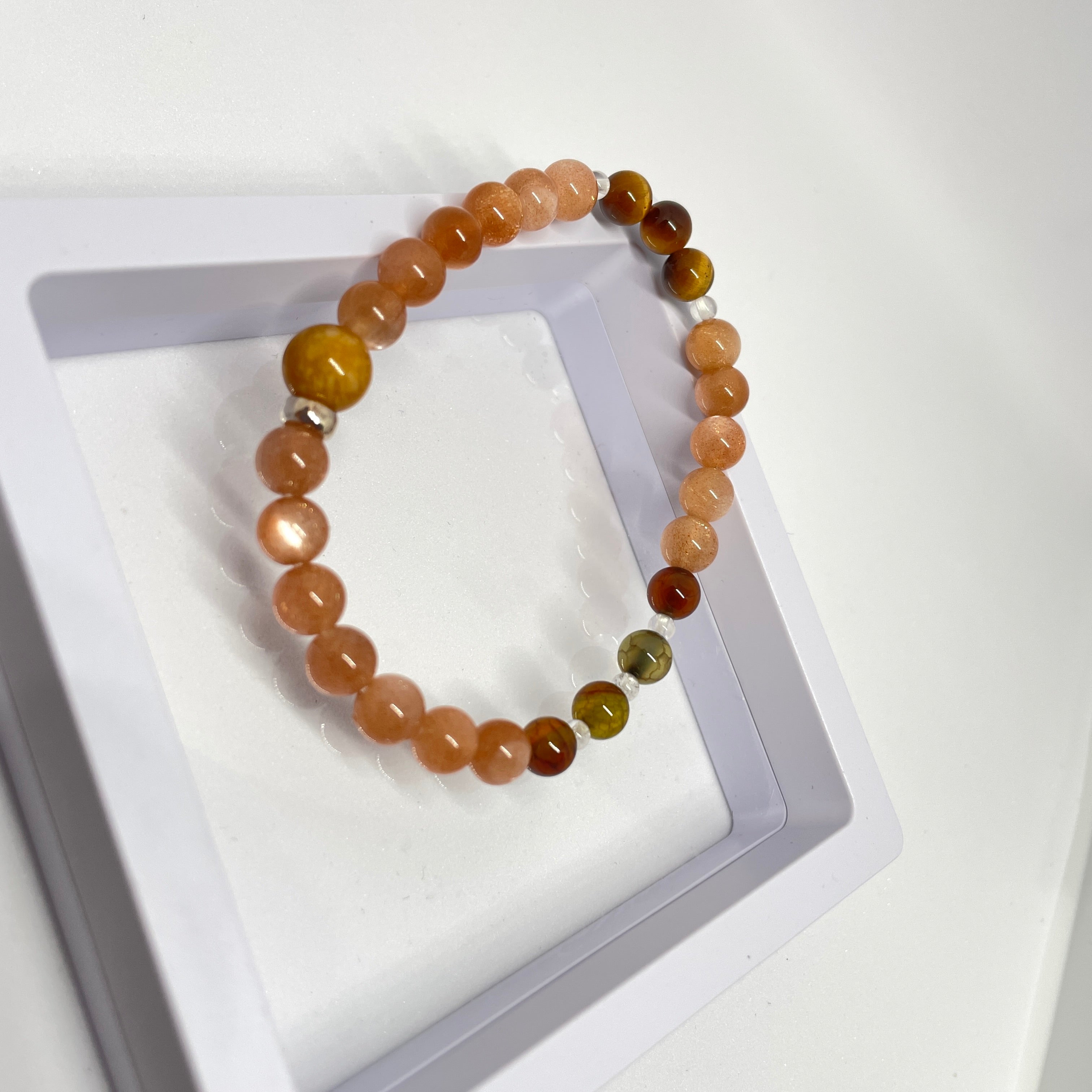 Orange Moonlight:Handmade Crystal Healing Bracelet