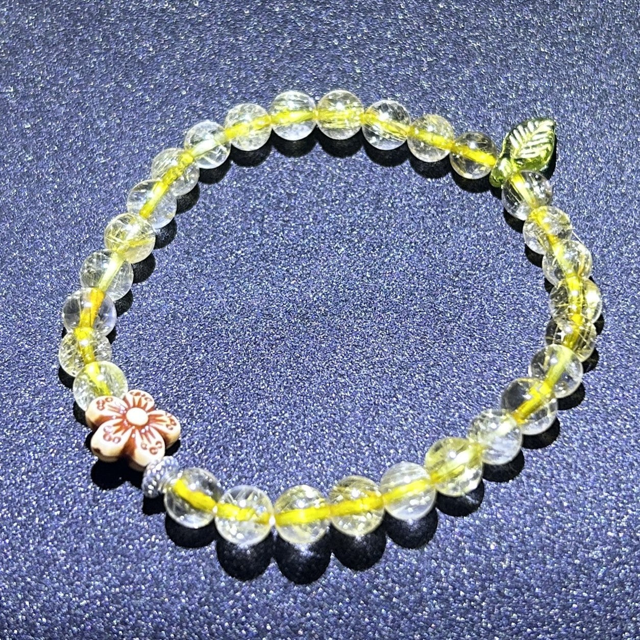 Golden Aura Harmony:Handmade Crystal Healing Bracelet