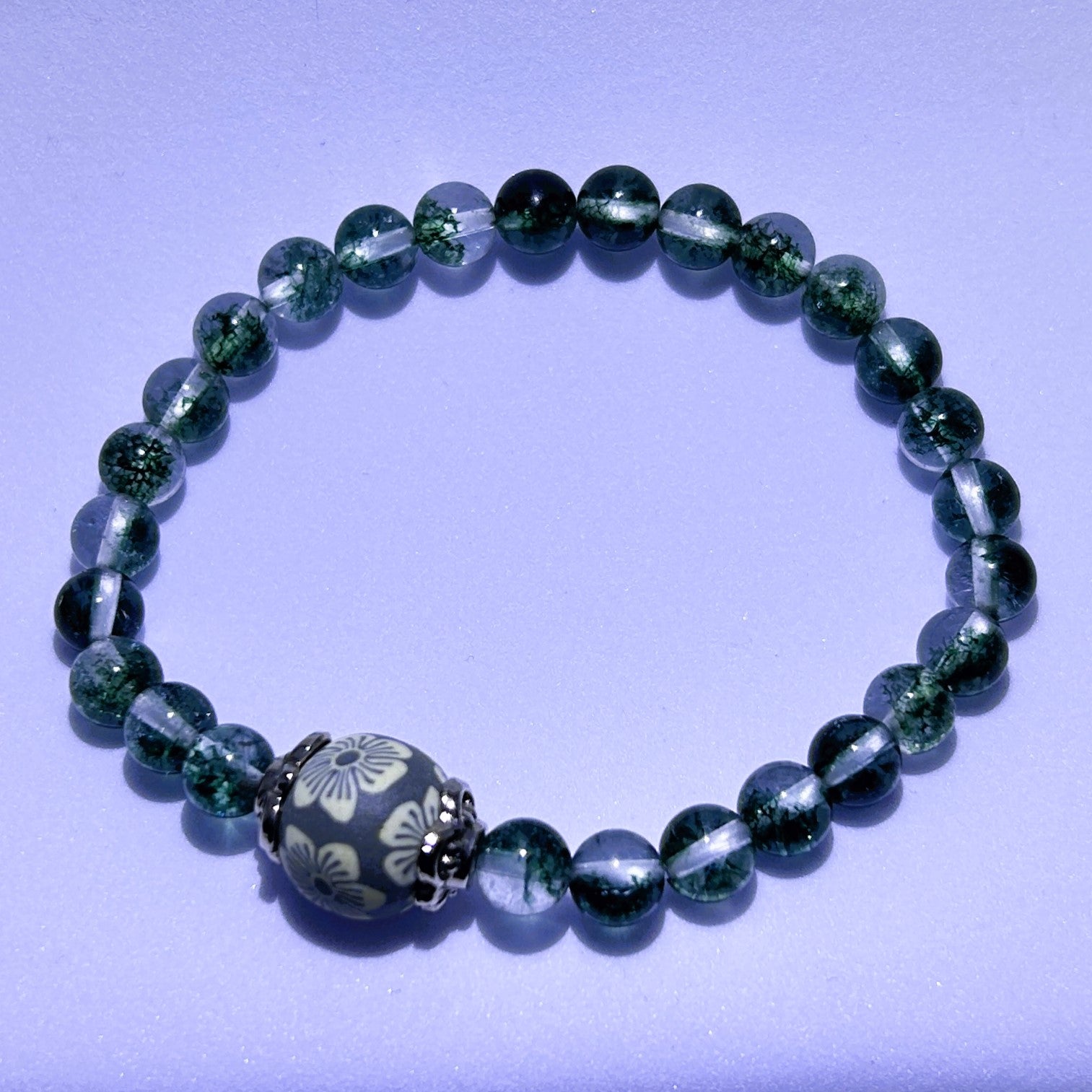 Emerald Serenity:Handmade Crystal Healing Bracelet