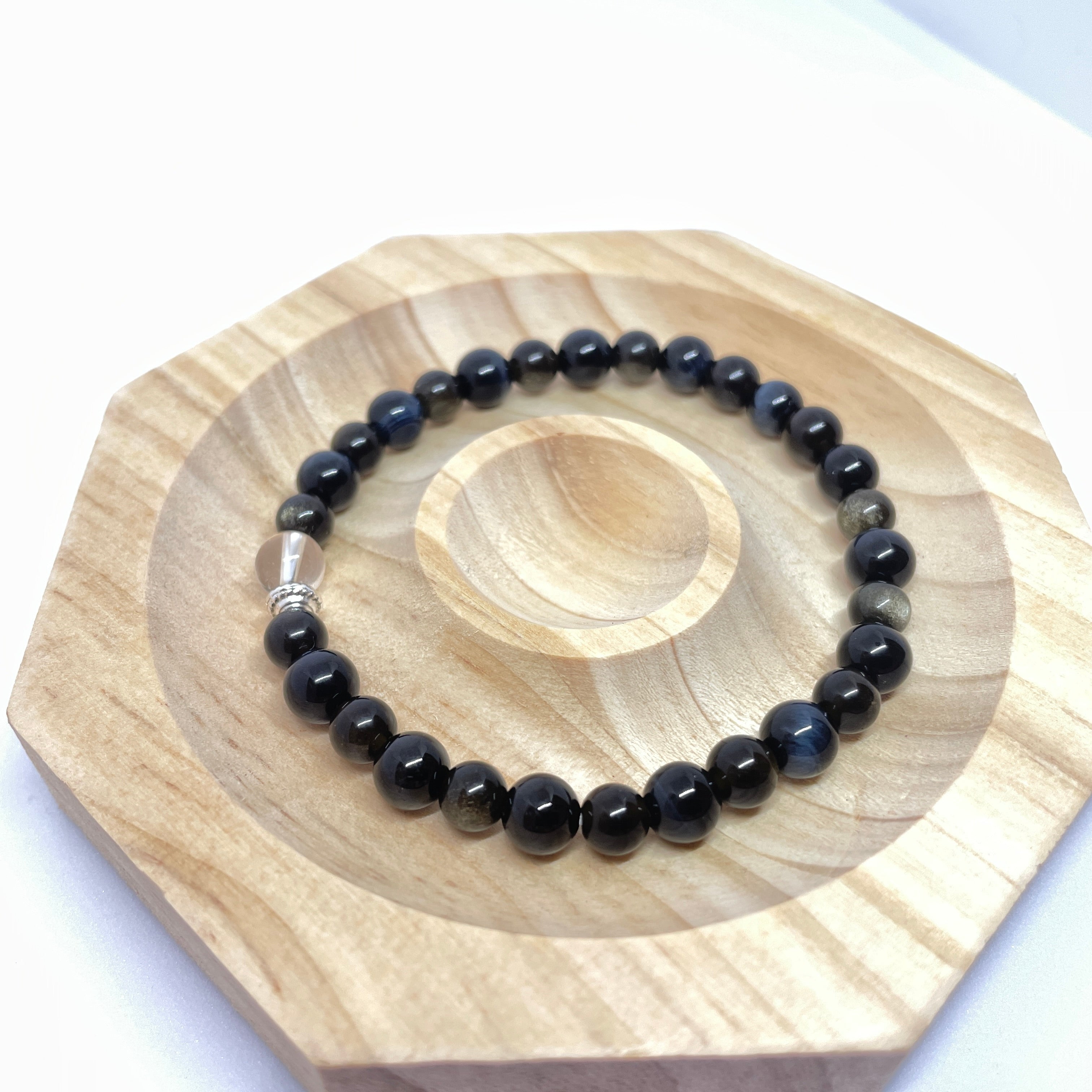 Black Gold:Handmade Crystal Healing Bracelet