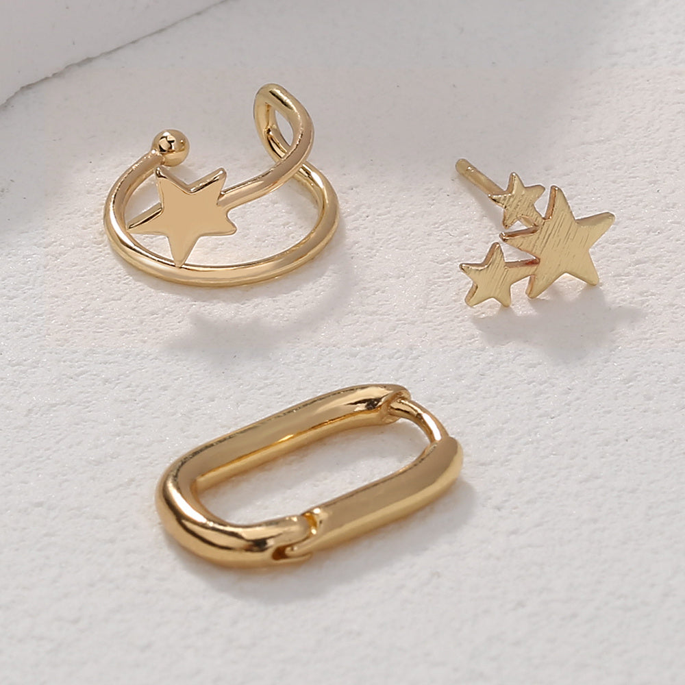 14k Gold-plated Korea Star Temperament Earrings Ear Clips