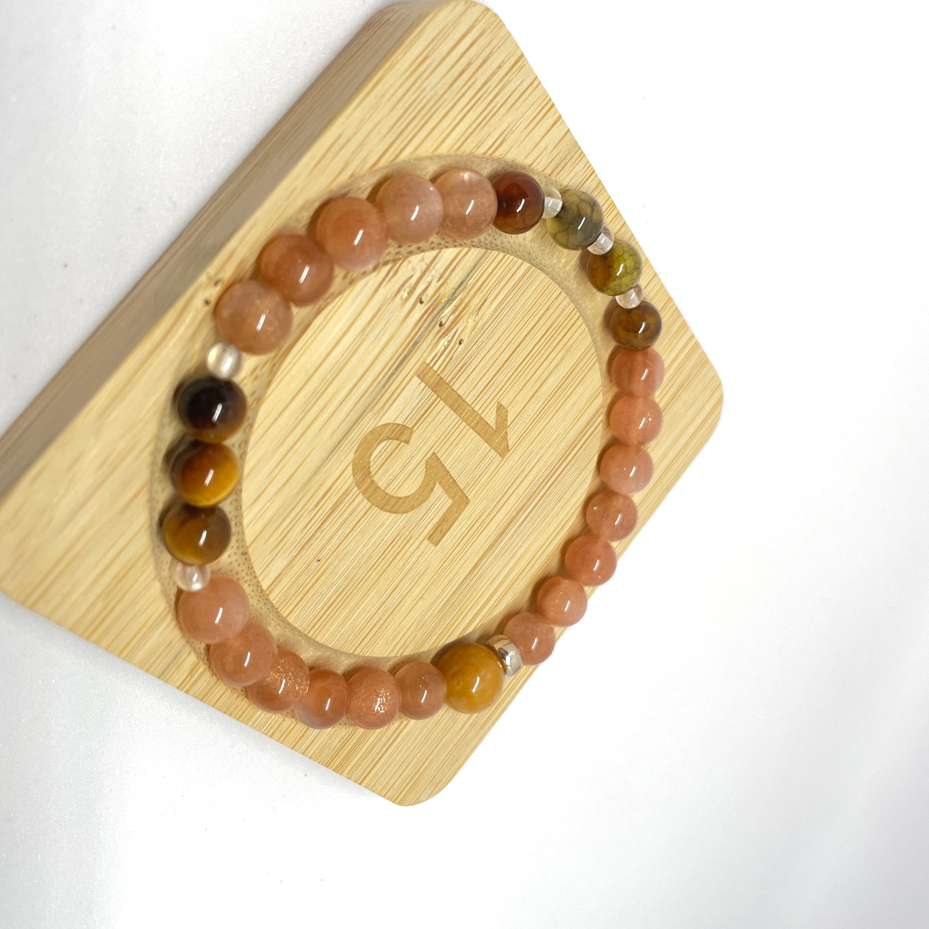 Orange Moonlight:Handmade Crystal Healing Bracelet