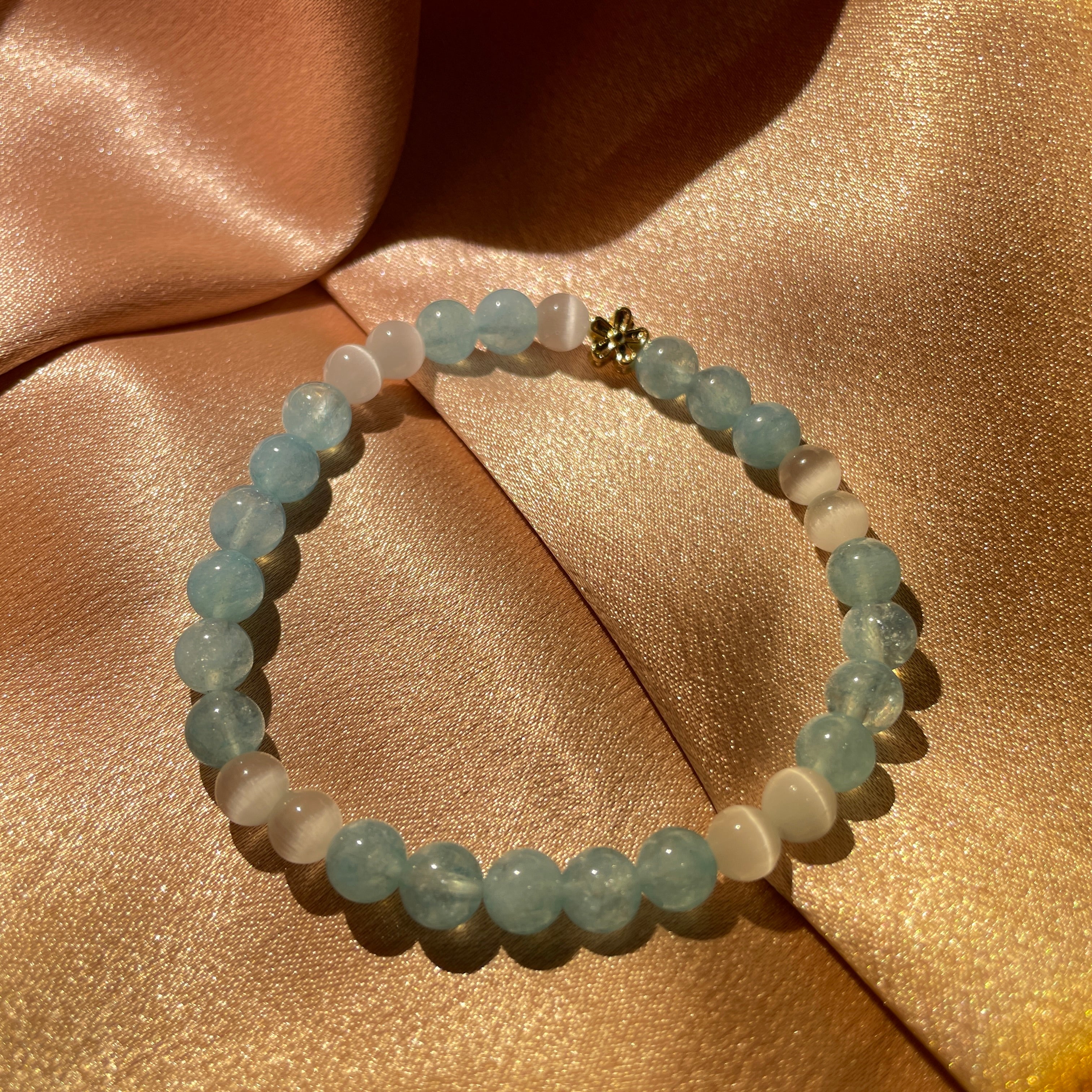 Ocean Breeze:Handmade Crystal Healing Bracelet