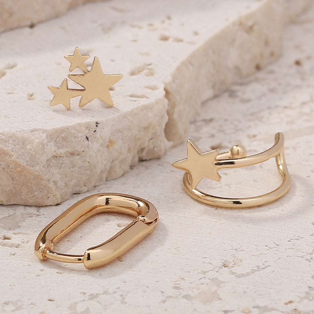 14k Gold-plated Korea Star Temperament Earrings Ear Clips